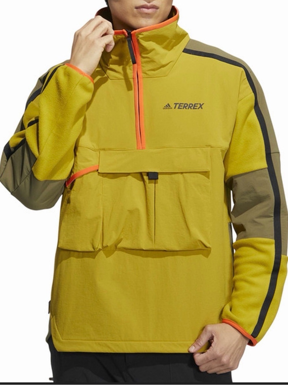 Adidas Terrex Pullover Jacket XL Neon Yellow Trail Outdoor Tech